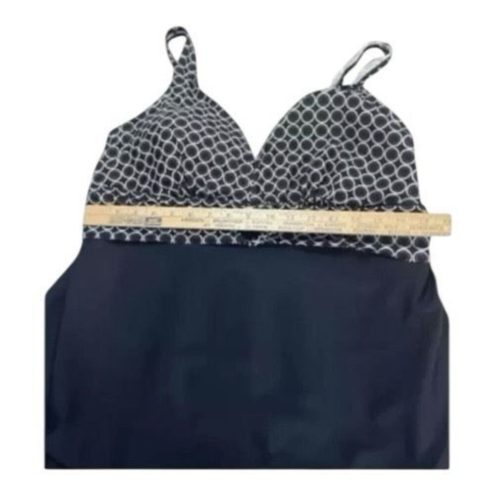 Avenue Swim Dress One Piece Bathing Suit Plus Size 22 Black White Skirt Swimwear - Picture 8 of 14